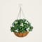 18in. UV Resistant Artificial Gardenia Hanging Basket (Indoor/Outdoor)